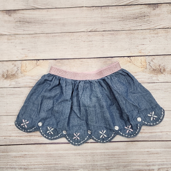 Gymboree Other - Gymboree Embellished Denim Blue Skirt